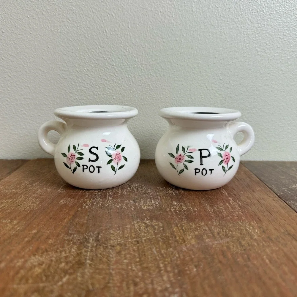 St. Pierre & Patterson 1958 Floral‎ design Pot mug salt pepper shakers